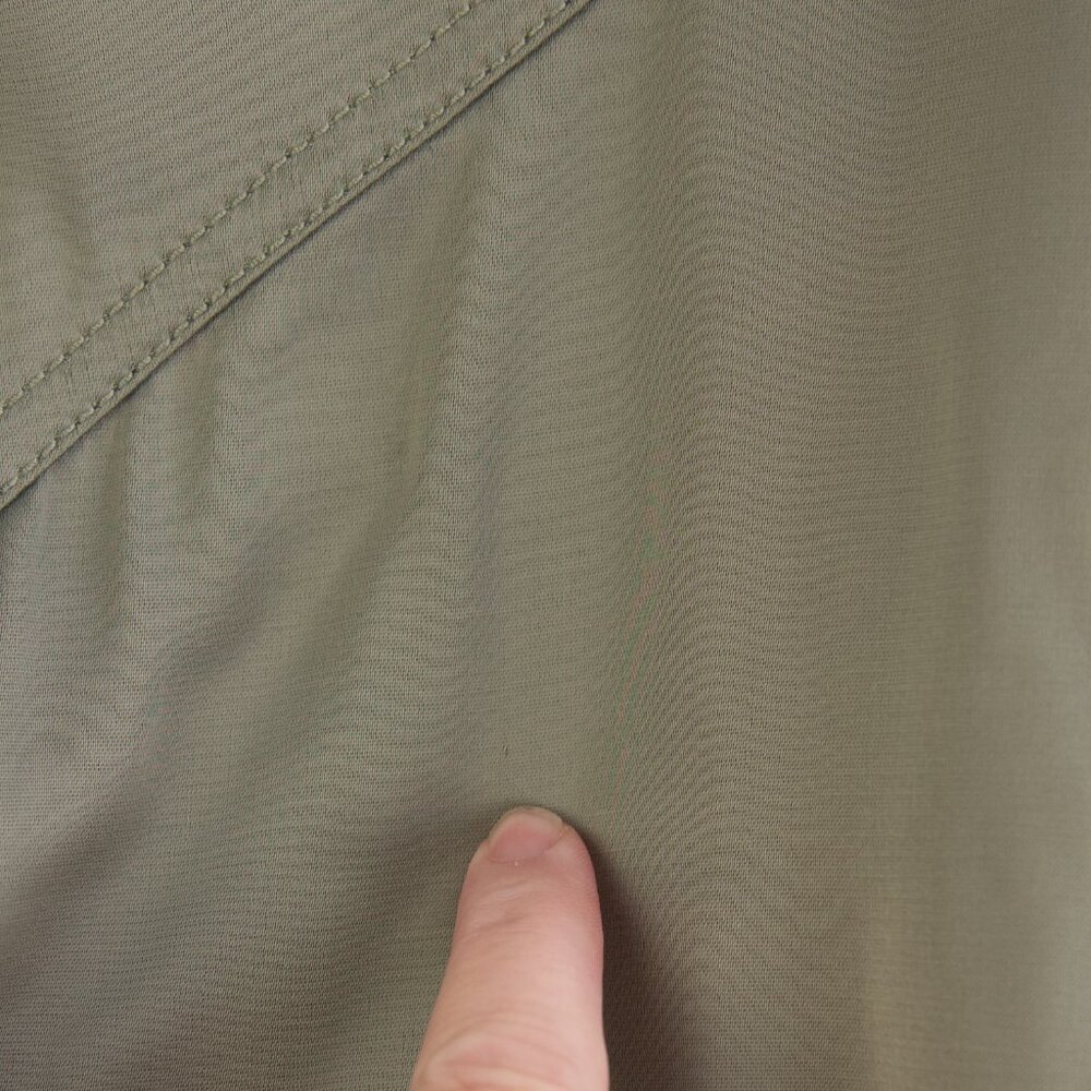 Chico's Utility Jacket Satin Coat Sage Leaf Green Size 2 Petite 12/14 Short New - Picture 9 of 9